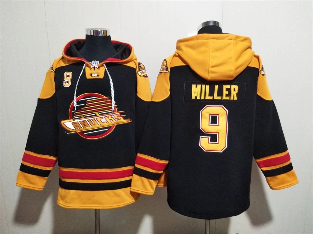 Vancouver Canucks #9 J.T. Miller Pullover Hoodie by Hoodie Pullover
