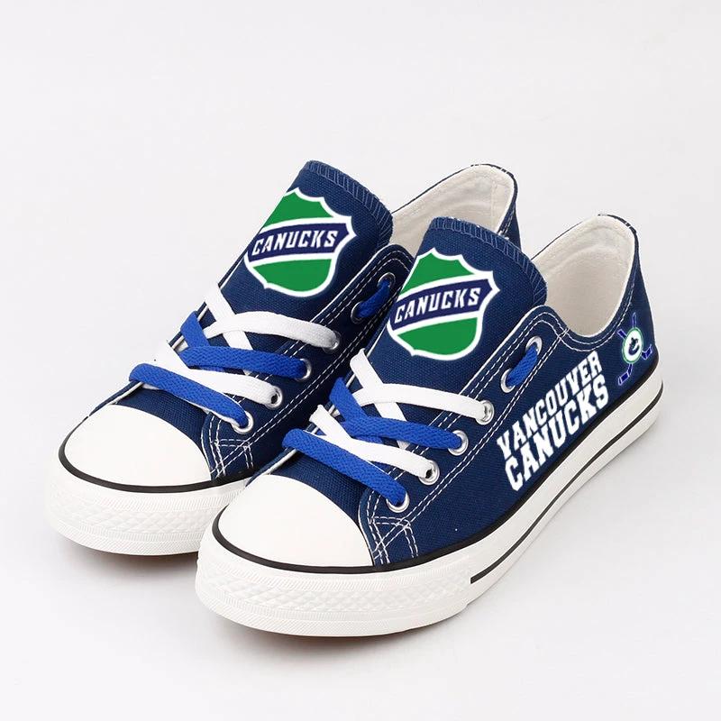 Vancouver Canucks Low Top Canvas Sport Sneakers Shoes For Men Women Fans by Crocs
