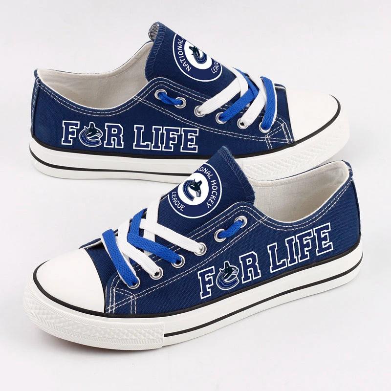 Vancouver Canucks Low Top Canvas Sport Sneakers Shoes For Men Women Fans by Crocs