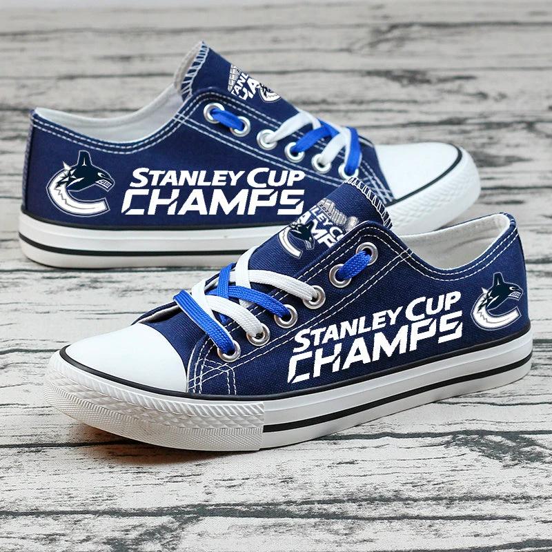 Vancouver Canucks Low Top Canvas Sport Sneakers Shoes For Men Women Fans by Crocs