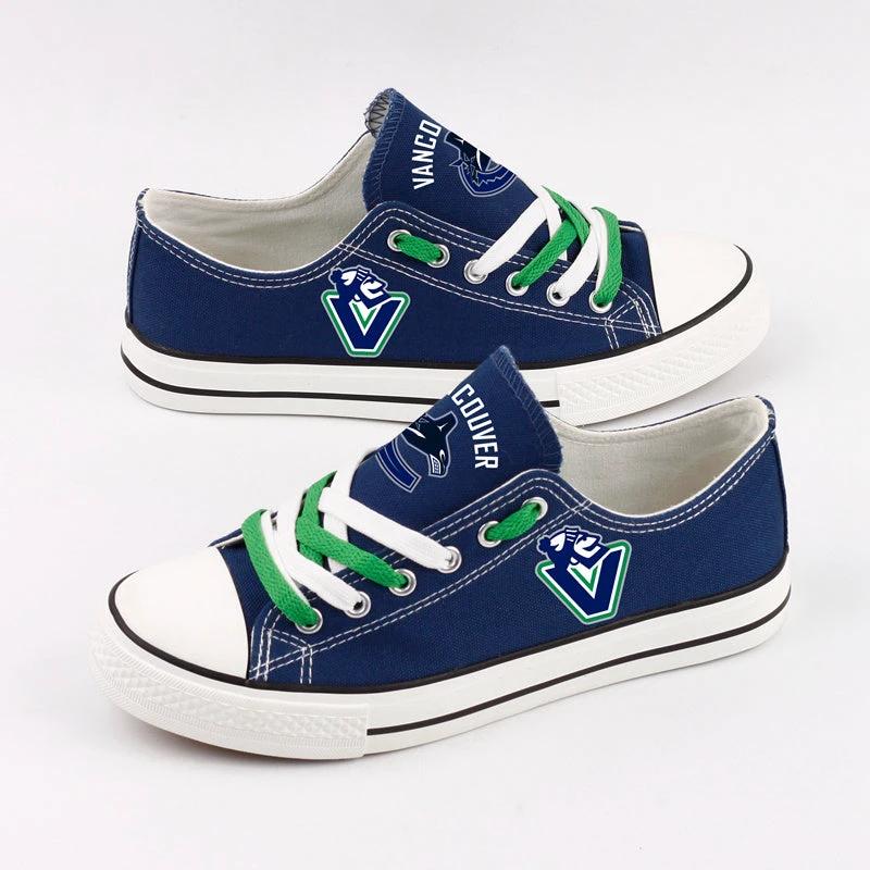 Vancouver Canucks Low Top Canvas Sport Sneakers Shoes For Men Women Fans by Crocs