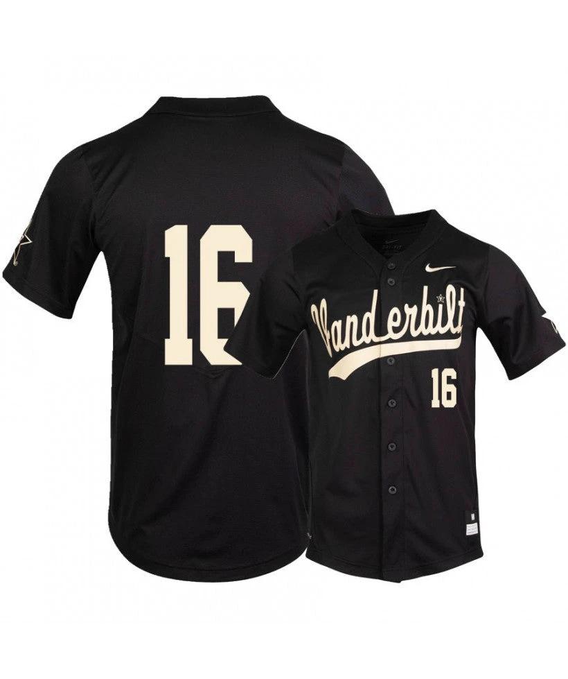 Vanderbilt Commodores 16 Austin Martin Black College Baseball Jersey by My Store