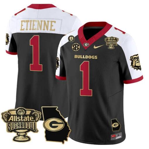 Trevor Etienne Jersey #1 Georgia Bulldogs 2025 Sugar Bowl Patch Vapor Alternate by My Store