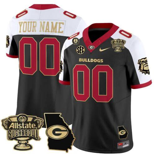 Custom Georgia Bulldogs Jersey 2025 Sugar Bowl Patch Vapor Limited Alternate by My Store