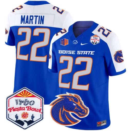 Doug Martin Jersey #22 Boise State Broncos 2025 Fiesta Bowl Patch Vapor Royal Alternate by My Store
