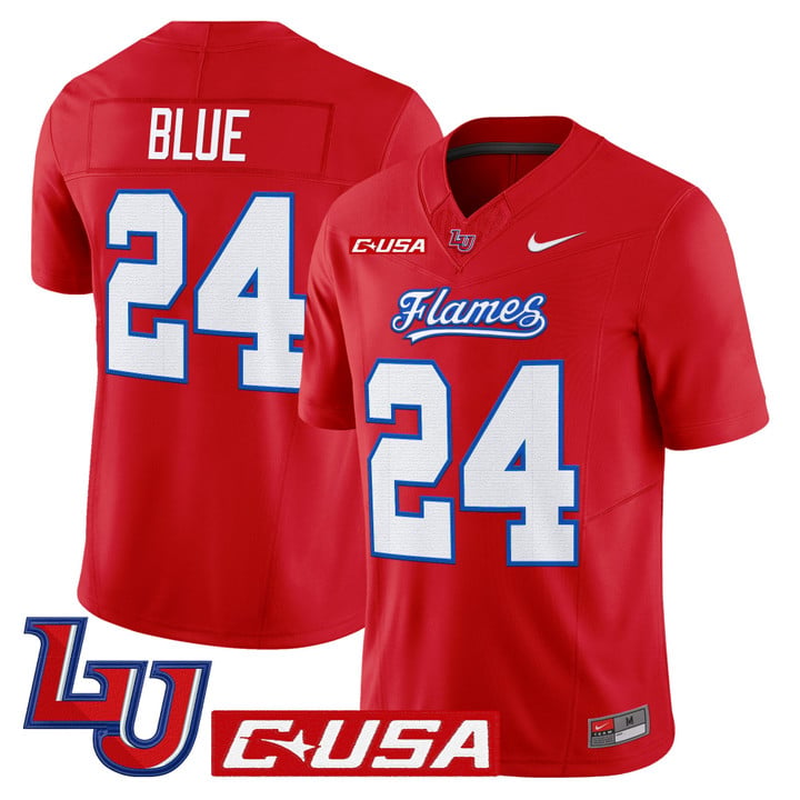 Vaughn Blue Jersey #24 Liberty Flames 2025 Vapor Limited Stitched Red by My Store NCAA Football Jerseys