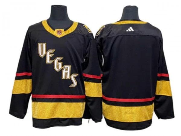 Vegas Golden Knights Blank Black Reverse Retro Jersey by Hockey David