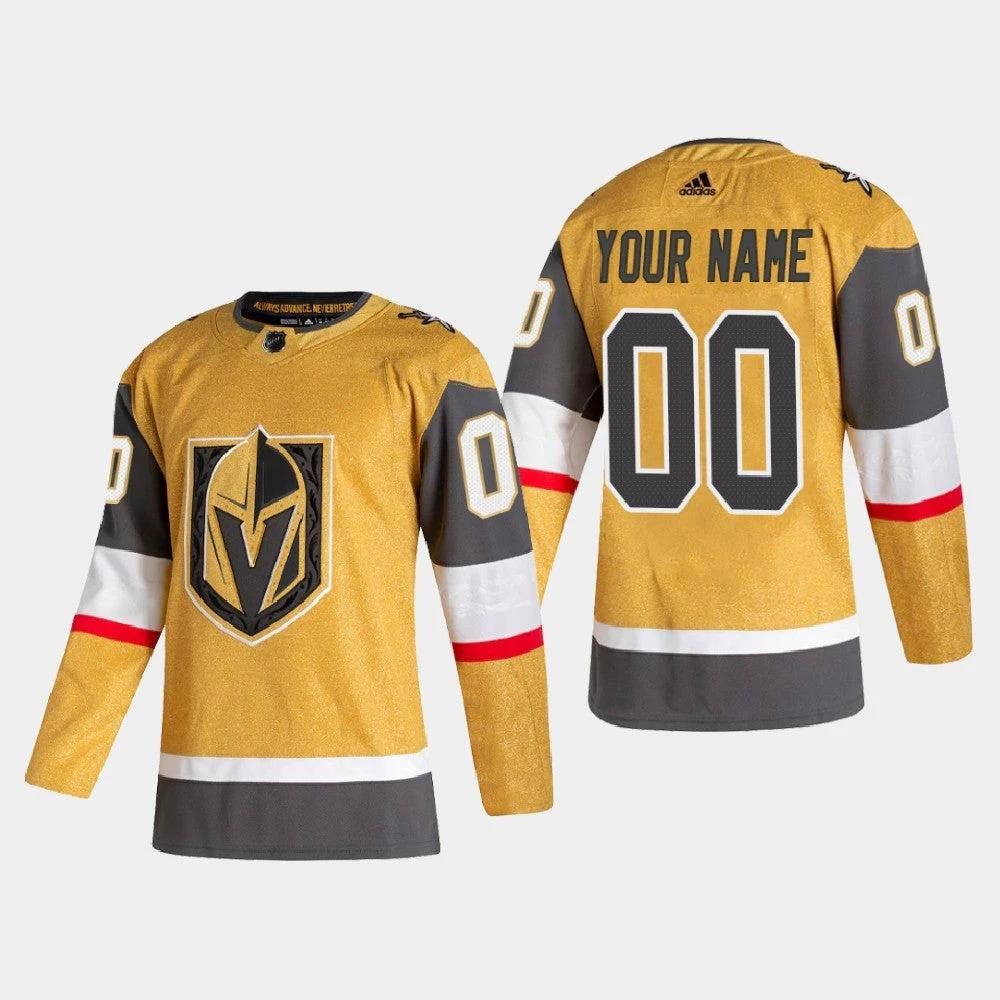 Vegas Golden Knights Custom 2020-21 Player Alternate Stitched NHL Jersey Gold by Hockey David