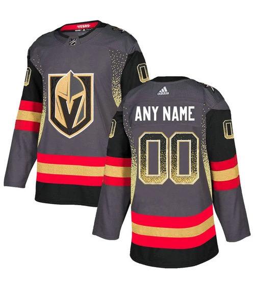 Vegas Golden Knights Gray Customized Drift Fashion Jersey by Hockey David