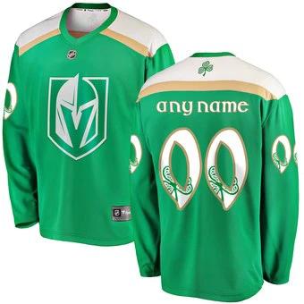 Vegas Golden Knights Green Customized 2019 St. Patrick's Day Jersey by Hockey David