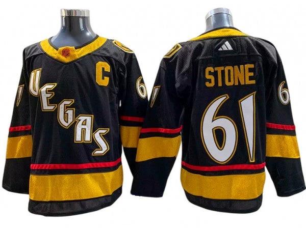 Vegas Golden Knights #61 Mark Stone Black Reverse Retro 2.0 Jersey by Hockey David
