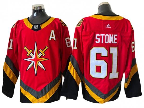 Vegas Golden Knights #61 Mark Stone Red 2021 Reverse Retro Jersey by Hockey David