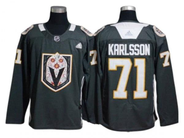 Vegas Golden Knights #71 William Karlsson Grey Dia de los Muertos Jersey by Hockey David
