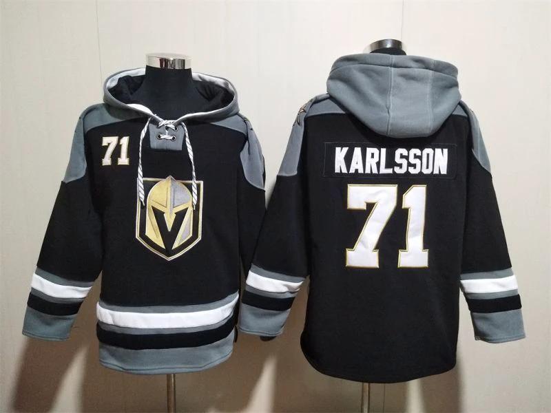 Vegas Golden Knights #71 William Karlsson Pullover Hoodie Black by Hoodie Pullover
