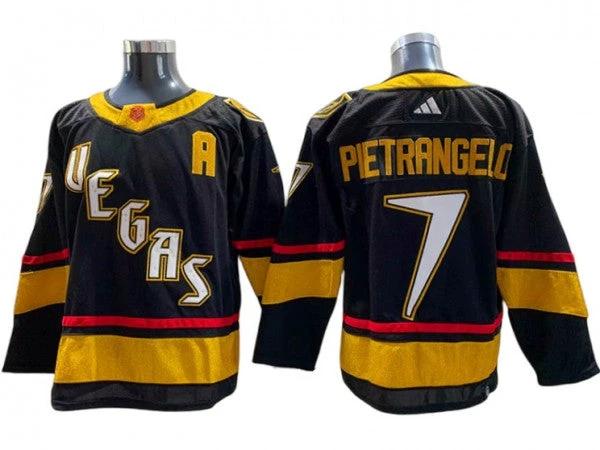 Vegas Golden Knights #7 Alex Pietrangelo Black Reverse Retro 2.0 Jersey by Hockey David