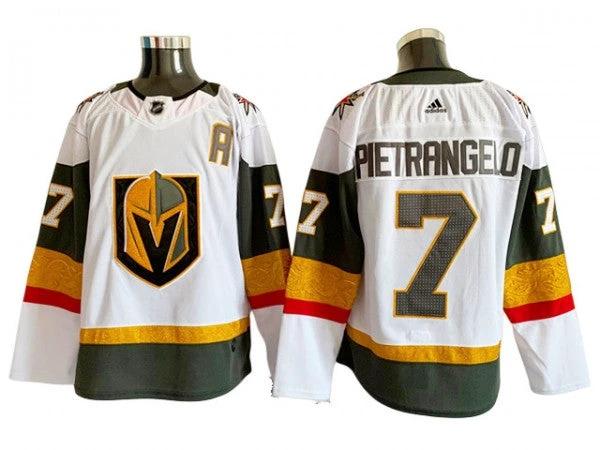 Vegas Golden Knights #7 Alex Pietrangelo White Away Jersey by Hockey David