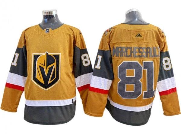 Vegas Golden Knights #81 Jonathan Marchessault Gold Alternate Jersey by Hockey David
