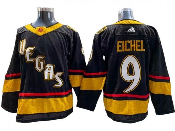 Vegas Golden Knights #9 Jack Eichel Black Reverse Retro 2.0 Jersey by Hockey David