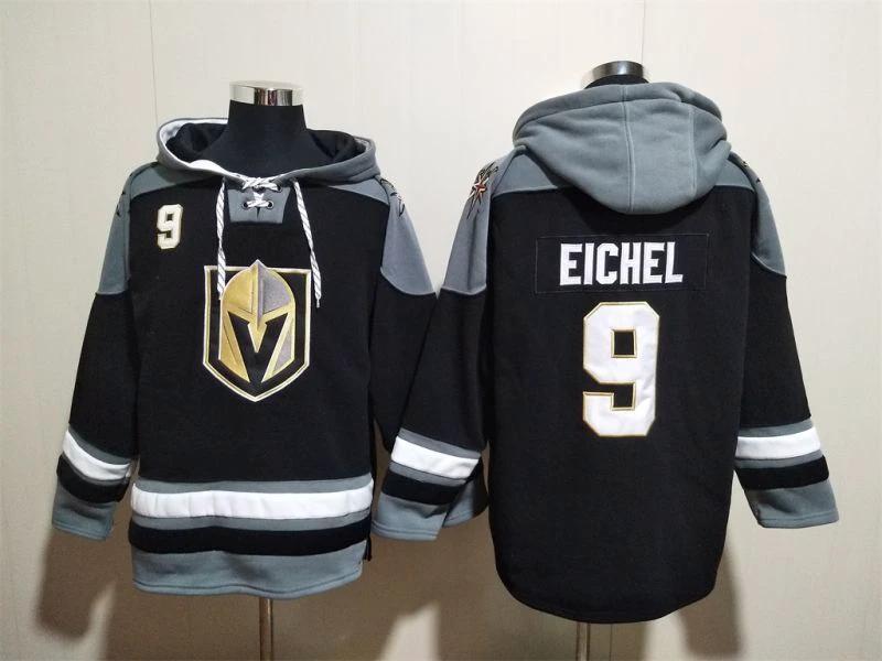 Vegas Golden Knights #9 Jack Eichel Pullover Hoodie Black by Hoodie Pullover