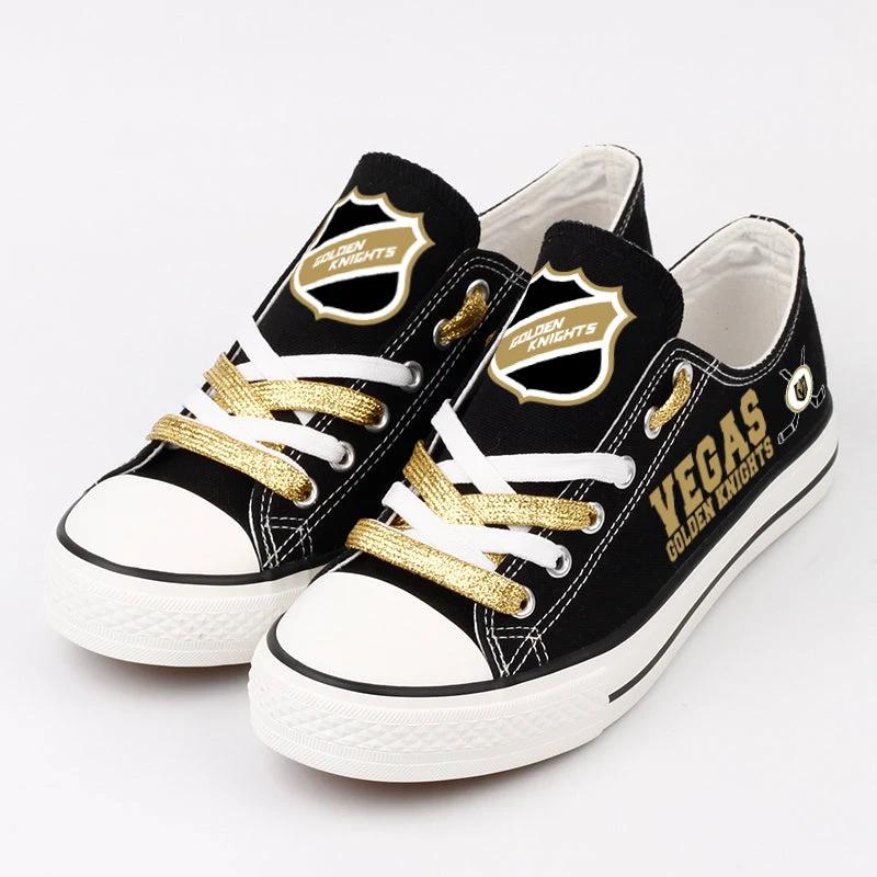 Vegas Golden Knights Low Top Canvas Sport Sneakers Shoes For Men Women Fans by Crocs