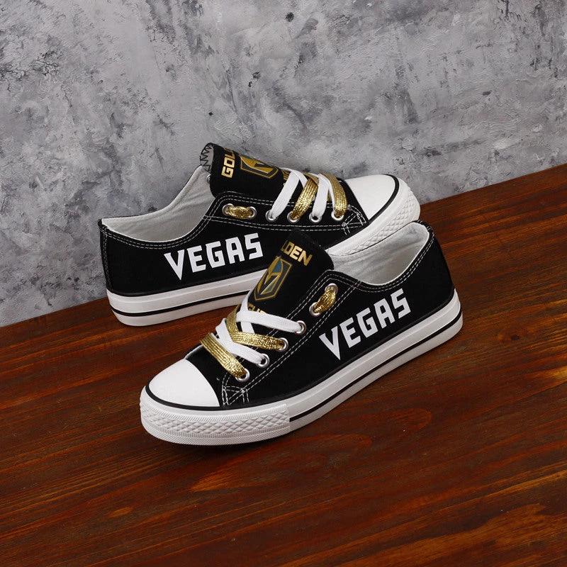 Vegas Golden Knights Low Top Canvas Sport Sneakers Shoes For Men Women Fans by Crocs