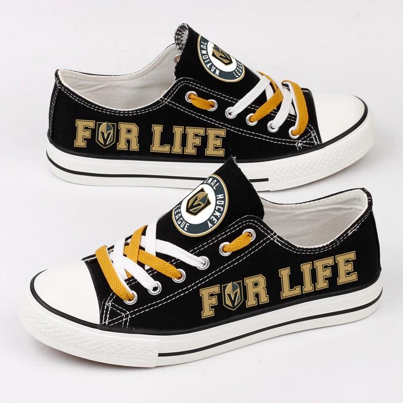 Vegas Golden Knights Low Top Canvas Sport Sneakers Shoes For Men Women Fans by Crocs