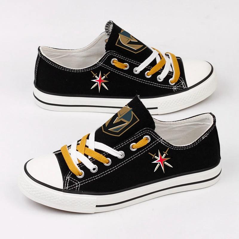 Vegas Golden Knights Low Top Canvas Sport Sneakers Shoes For Men Women Fans by Crocs