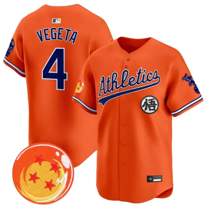 Vegeta Jersey #4 Athletics Jersey Dragon Ball Premier Stitched Alter by My Store