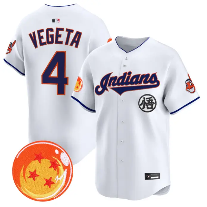 Vegeta Jersey #4 Cleveland Indians Dragon Ball Premier Stitched by My Store