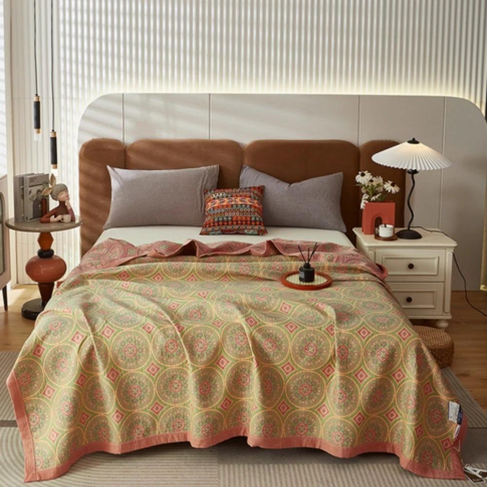 Velina Reversible Cotton Summer Blanket by Casa & Beyond