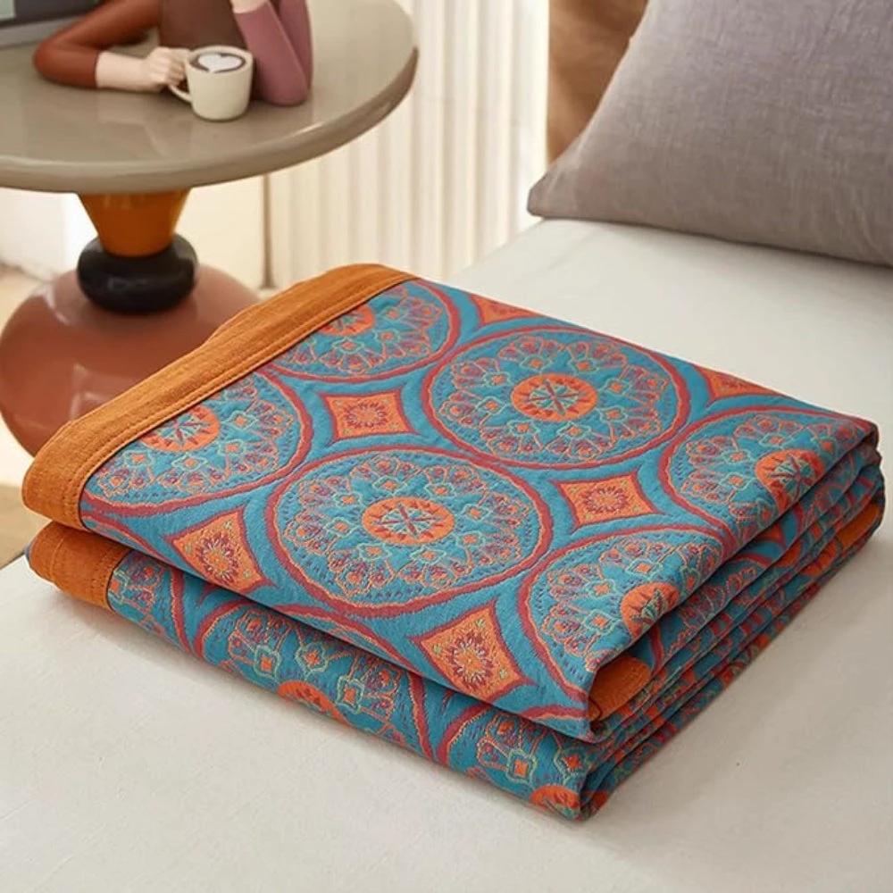 Velina Reversible Cotton Summer Blanket by Casa & Beyond