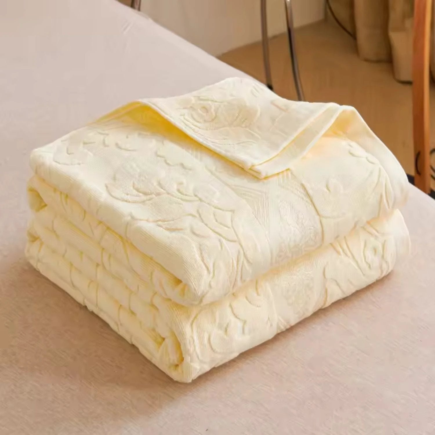 Velour Blossom Dream Throw Blanket by Casa & Beyond