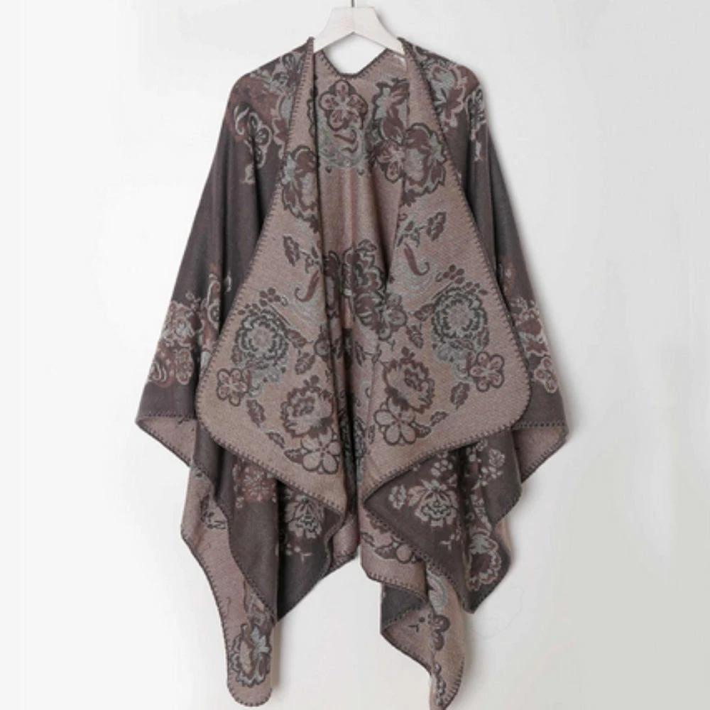Velouria Vintage Acrylic Poncho by Casa & Beyond