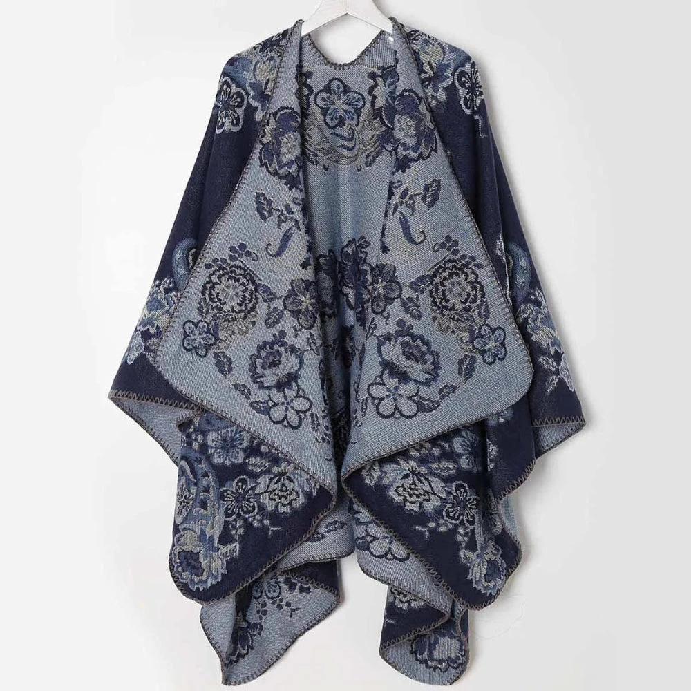 Velouria Vintage Acrylic Poncho by Casa & Beyond