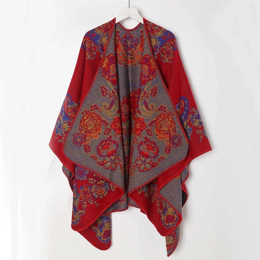 Velouria Vintage Acrylic Poncho by Casa & Beyond