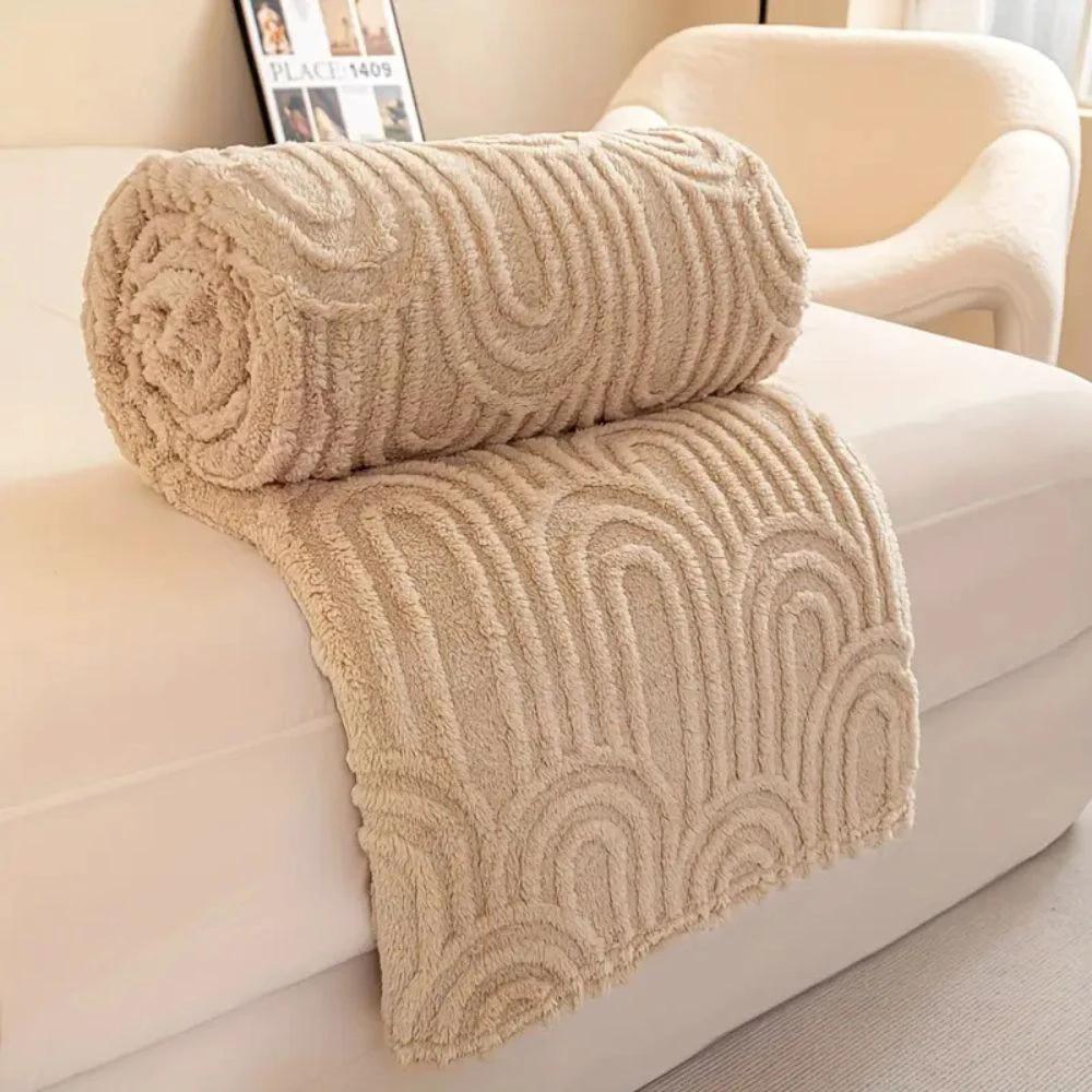 Velura Arch Plush Blanket by Casa & Beyond