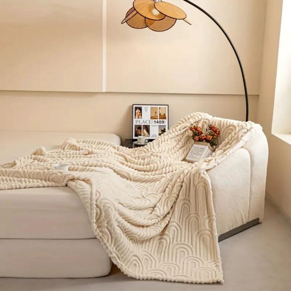 Velura Arch Plush Blanket by Casa & Beyond