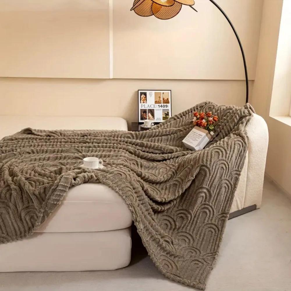 Velura Arch Plush Blanket by Casa & Beyond