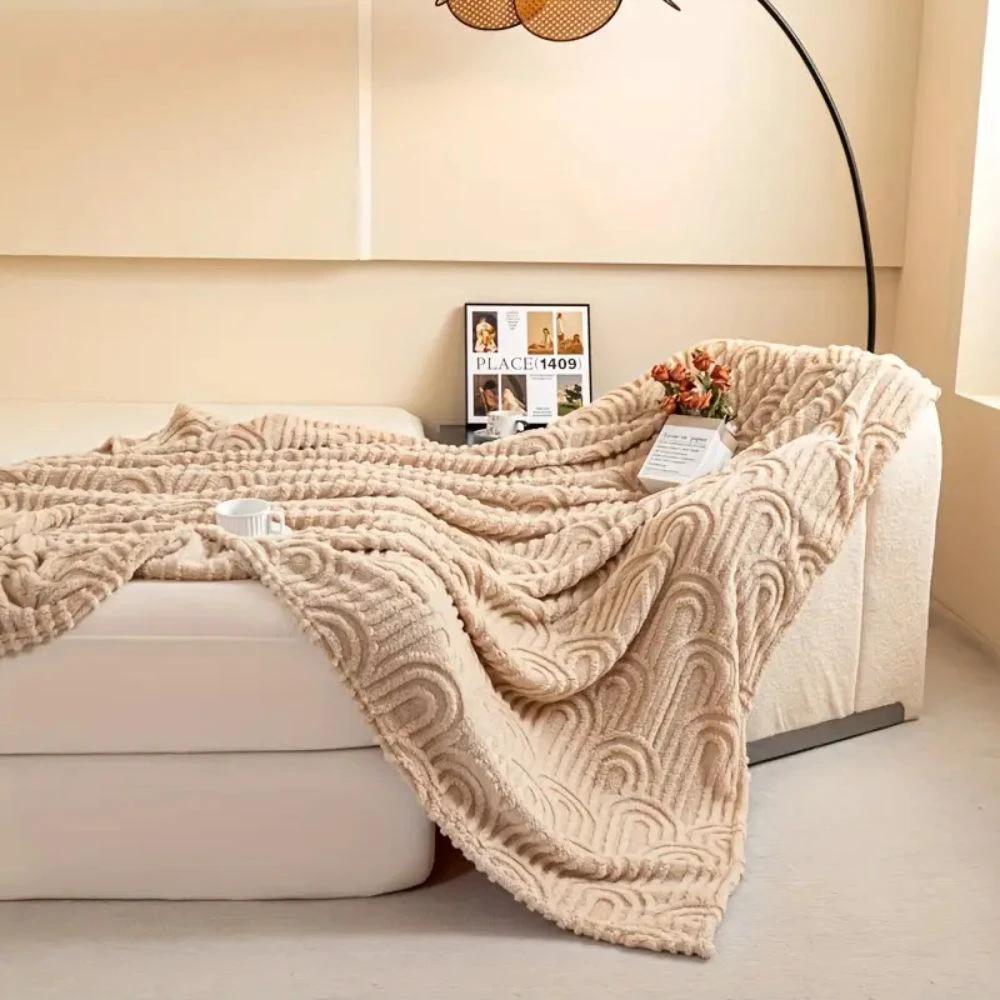 Velura Arch Plush Blanket by Casa & Beyond
