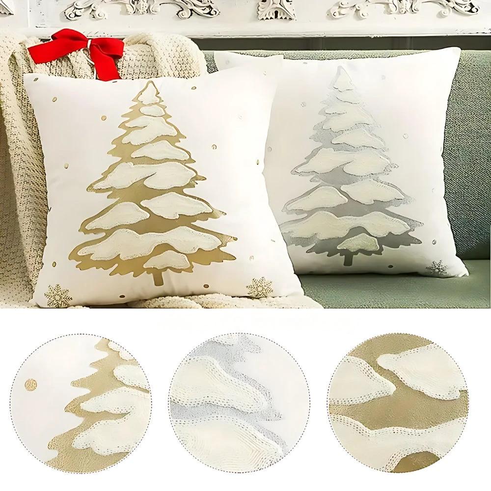 Velvet Christmas Tree Decorative Cushion Cover by Casa & Beyond