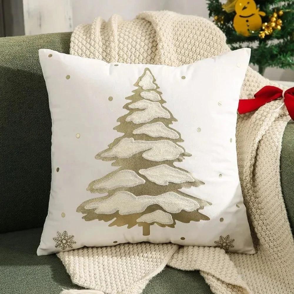 Velvet Christmas Tree Decorative Cushion Cover by Casa & Beyond