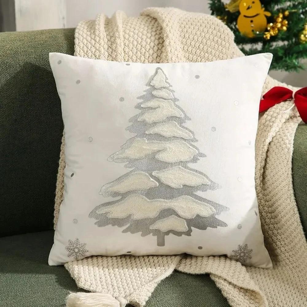 Velvet Christmas Tree Decorative Cushion Cover by Casa & Beyond