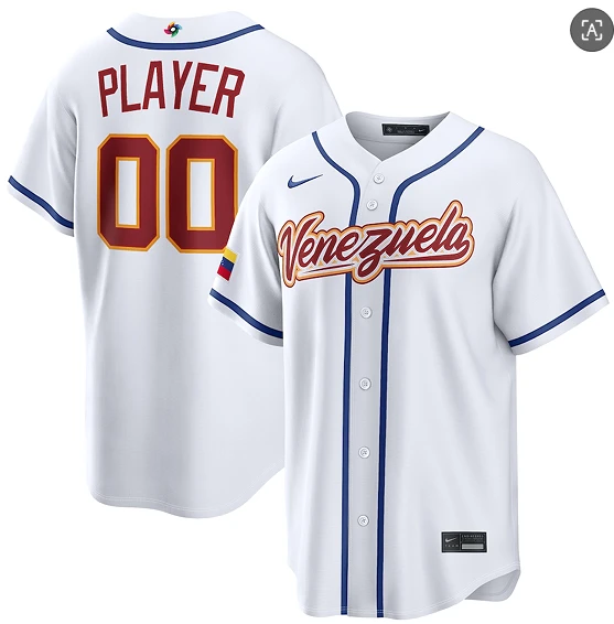 Venezuela Baseball Jersey Active Player Custom White 2026 World Baseball Classic Home Stadium Stitched by My Store