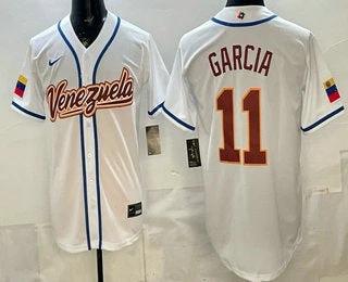 Venezuela #11 Maikel Garcia White 2026 World Baseball Classic Cool Base Jersey by My Store