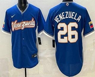 Venezuela #26 Campeones Blue 2026 World Baseball Classic Cool Base Jersey by My Store