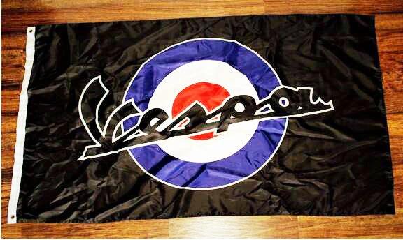 Vespa Motor Flag-3x5 FT Banner for Motorcycles-100% polyester by flagsshop