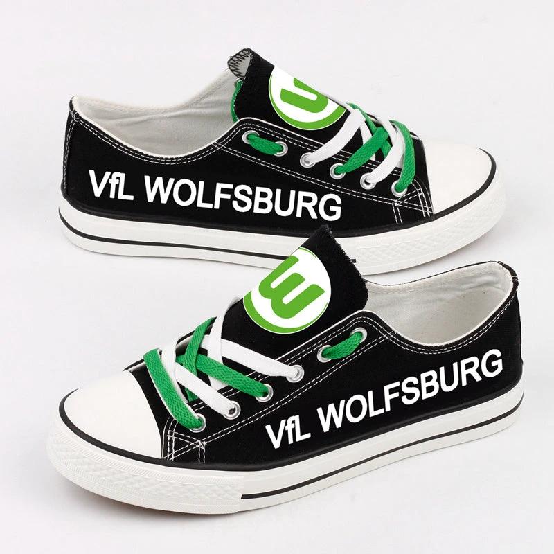 VfL Wolfsburg Low Top Canvas Sport Sneakers Shoes For Men Women Fans by Crocs