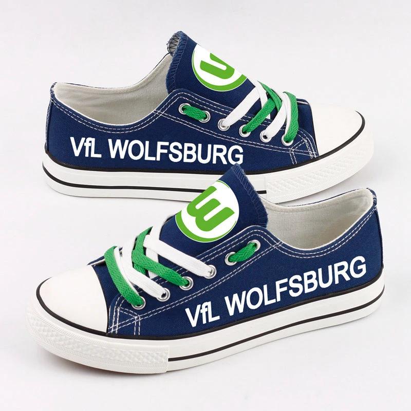 VfL Wolfsburg Low Top Canvas Sport Sneakers Shoes For Men Women Fans by Crocs