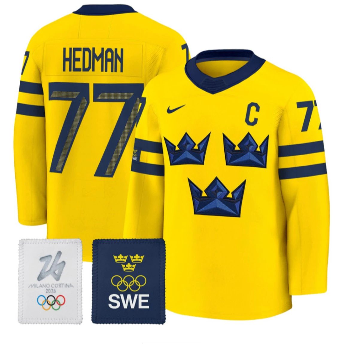 Victor Hedman Jersey #77 Sweden Olympic 2026 Premium All Stitched by Hockey David