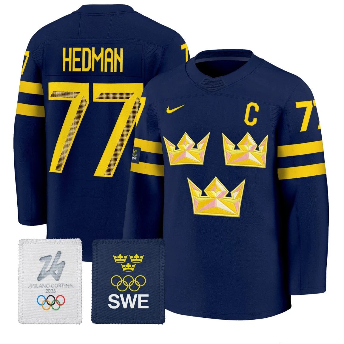 Victor Hedman Jersey #77 Sweden Olympic 2026 Premium All Stitched by Hockey David